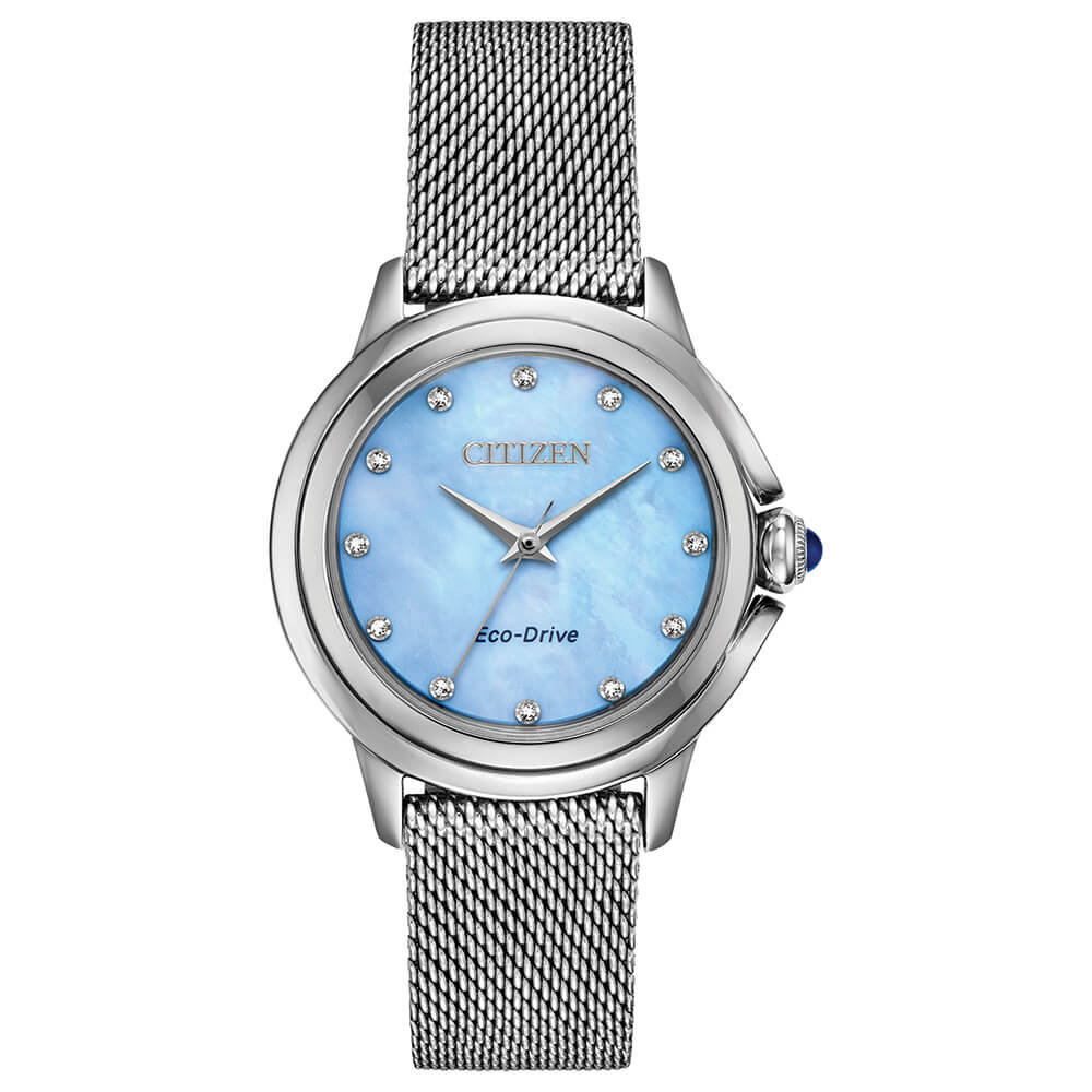 Citizen Ceci Stainless Steel Watch with Mesh Band and Light  display picture 2