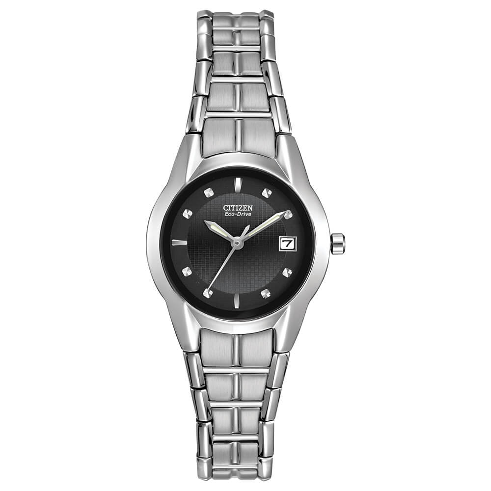 Citizen Paradigm Stainless Steel Watch with Sleek Black Dial