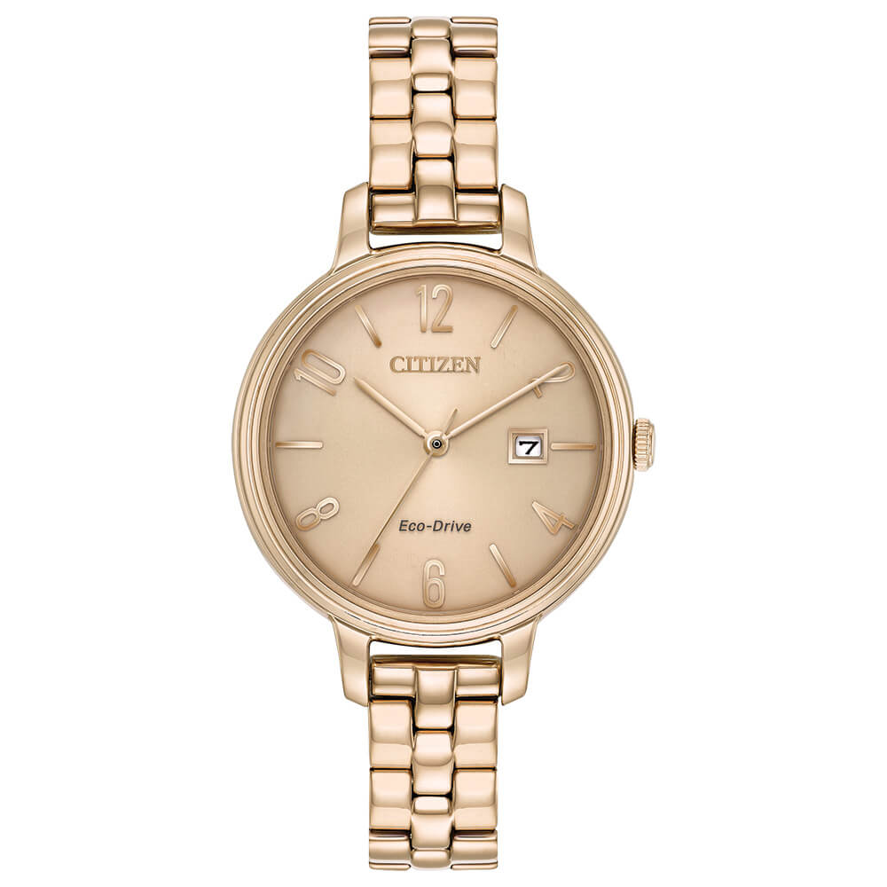 Citizen Chandler Rose Gold Tone Stainless Steel Watch Powers Jewelry Designers Milwaukee Wisconsin