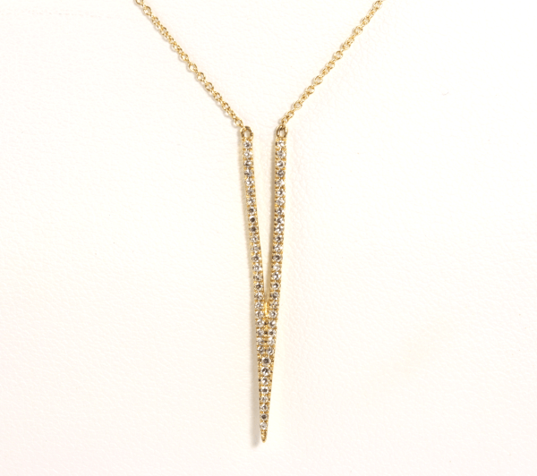 Yellow Gold Deep V Necklace