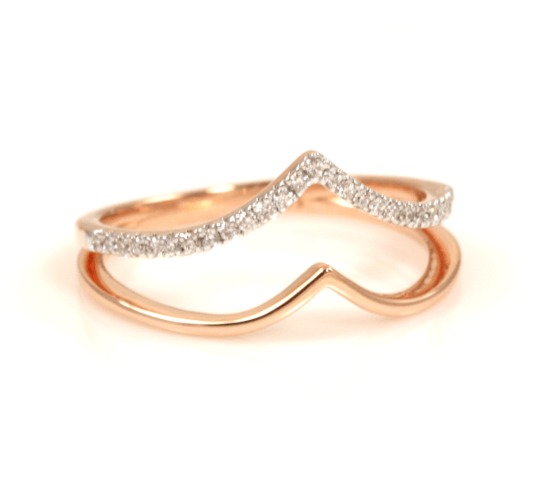 Rings | V shape Reversible gold ring | Freeup-demhanvico.com.vn