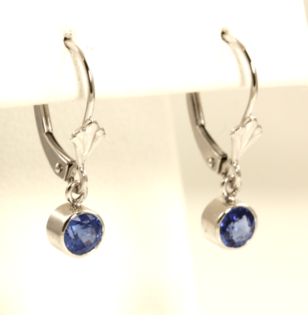 Bezel Set Sapphire Earrings