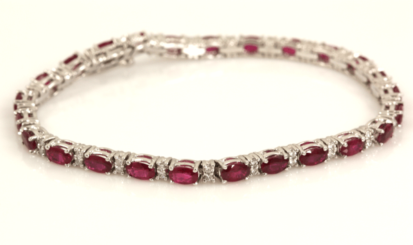 White gold deals ruby bracelet