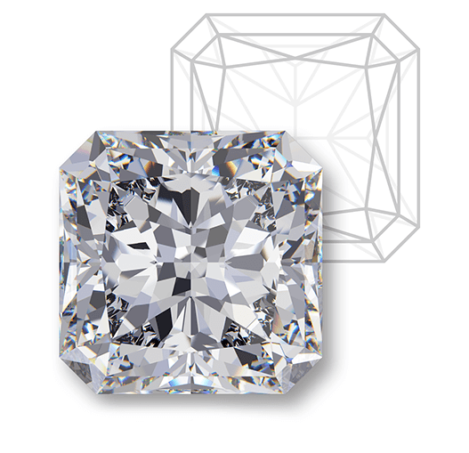 Radiant cut diamond rings in Milwaukee